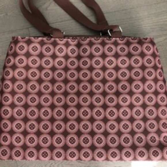 Hand Crafted Street Stylish Retro Tote Bag Multi Compartments Brn Pink OS NWOT - Picture 2 of 7